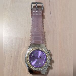 Osirock Polo Purple and Silver Watch, Has Battery